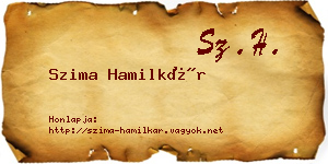 Szima Hamilkár névjegykártya